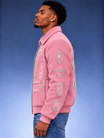 “Real Diamonds Always Shine™ Luxury Men’s Wool Jacket | Limited Edition