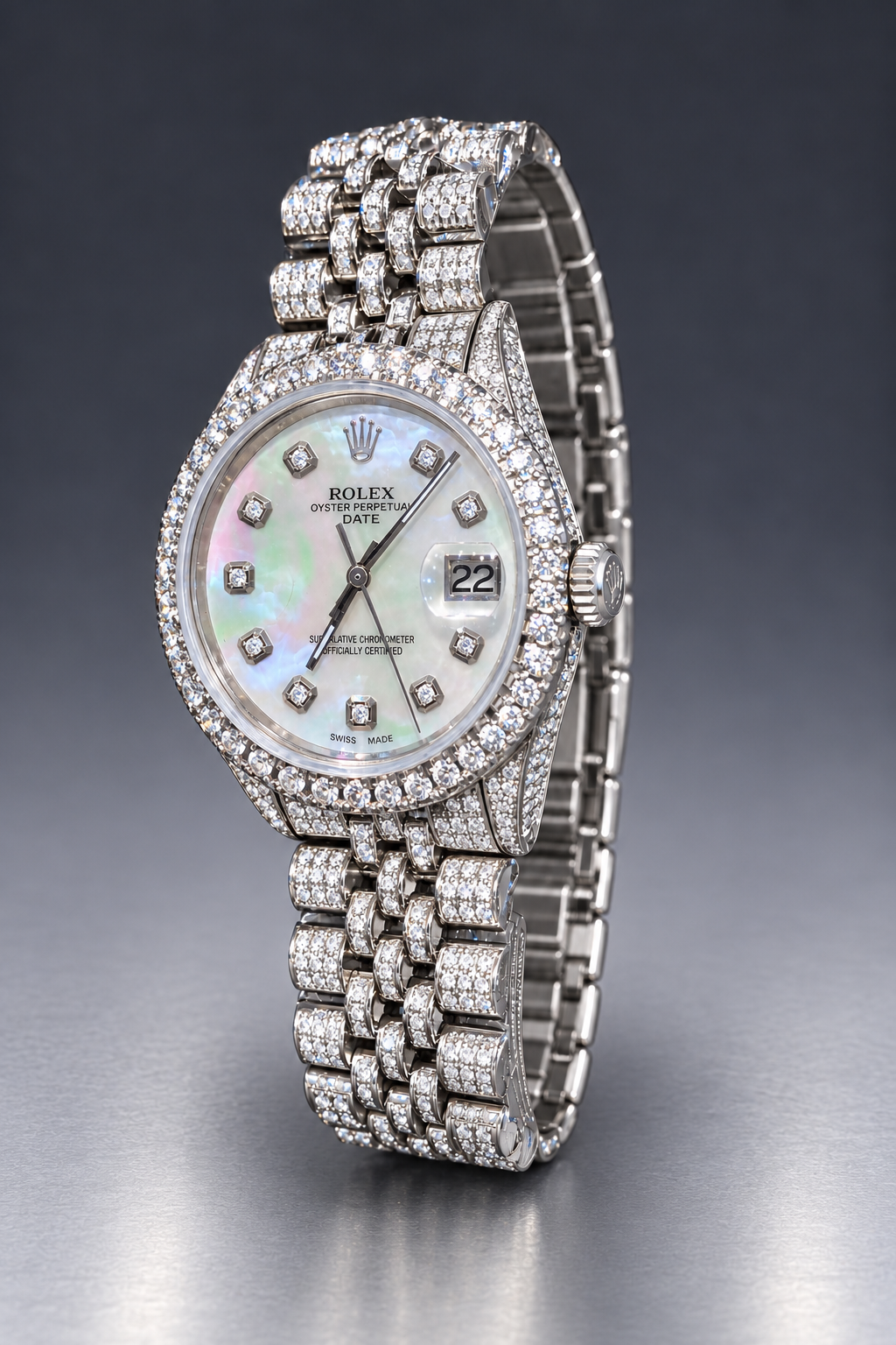 Rolex 36MM Datejust – Fully Natural Diamond Bracelet & Bezel