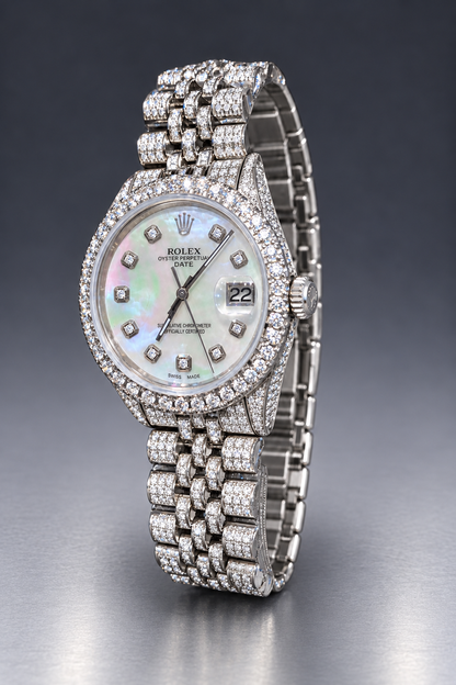 Rolex 36MM Datejust – Fully Natural Diamond Bracelet & Bezel