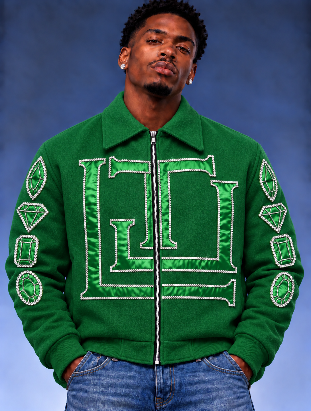 “Real Diamonds Always Shine™ Luxury Men’s Wool Jacket | Limited Edition