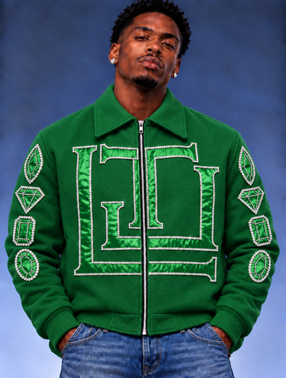 “Real Diamonds Always Shine™ Luxury Men’s Wool Jacket | Limited Edition