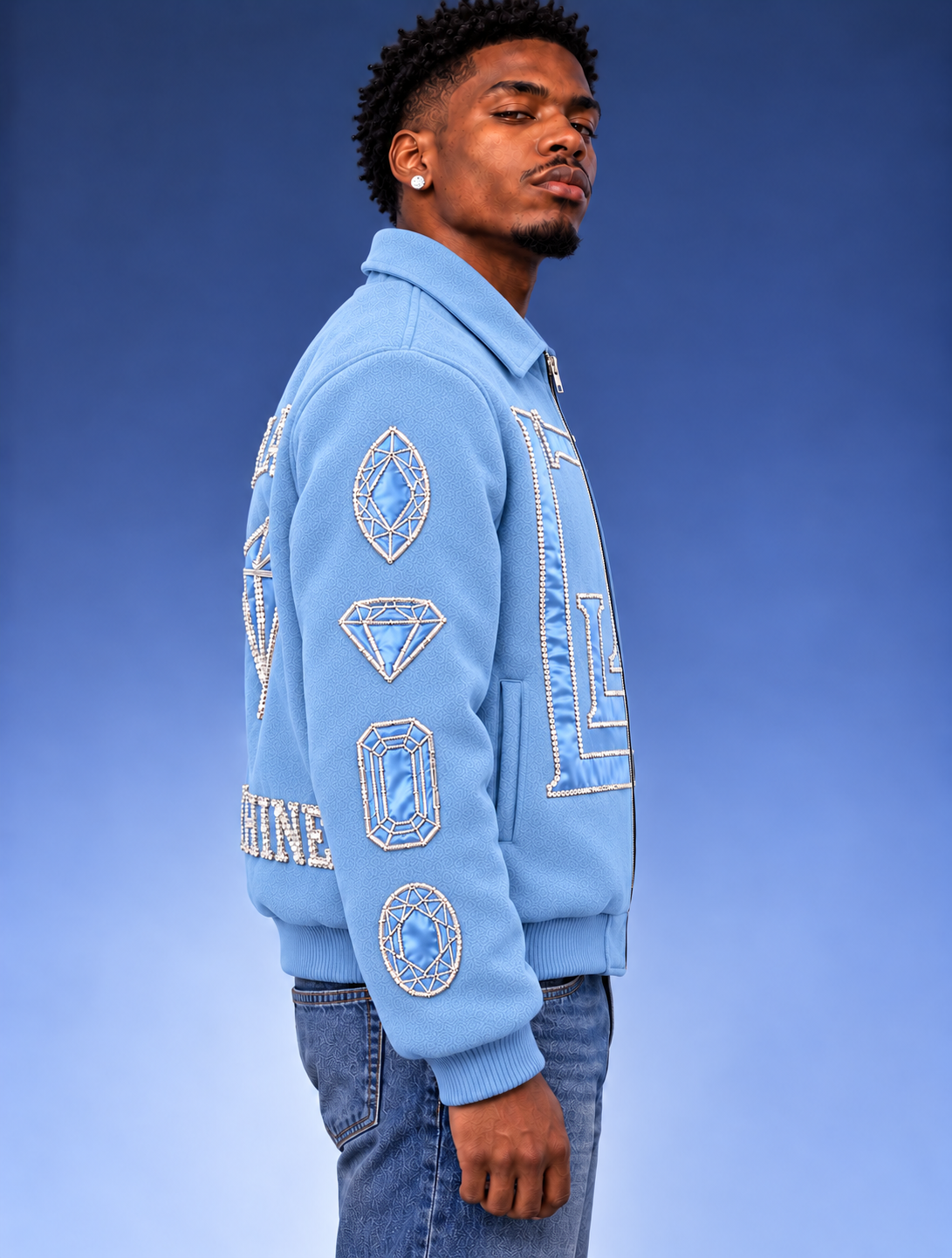 “Real Diamonds Always Shine™ Luxury Men’s Wool Jacket | Limited Edition