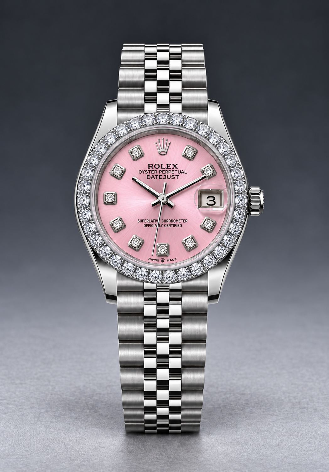 Rolex Datejust 31MM Diamond Silver Dial Super Jubilee Bracelet
