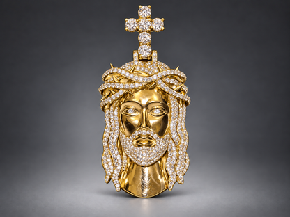 Crown Of Light 1-of-1 Lazo The Jeweller Super Jesus Pendant – Gold & Diamond Masterpiece
