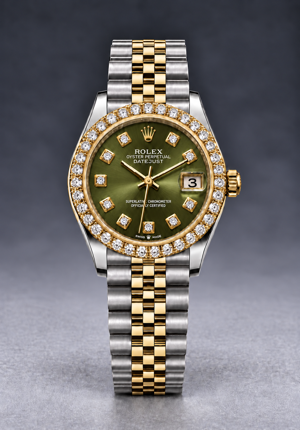 Rolex Datejust 31mm Two-Tone Champagne Dial with Diamond Bezel & Jubilee Bracelet