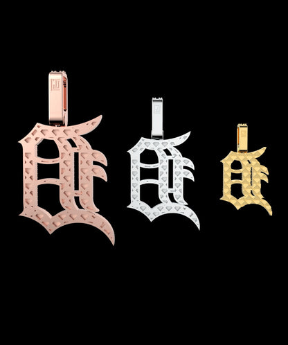 Gold And Diamond D Pendant