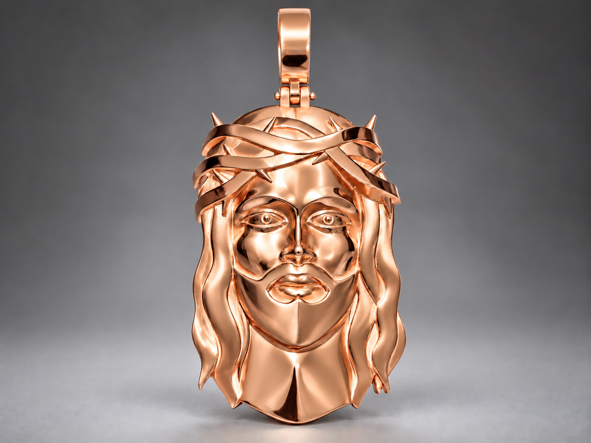 Gold Lazo Jesus Pendant - Designed by Lazo The Jeweller