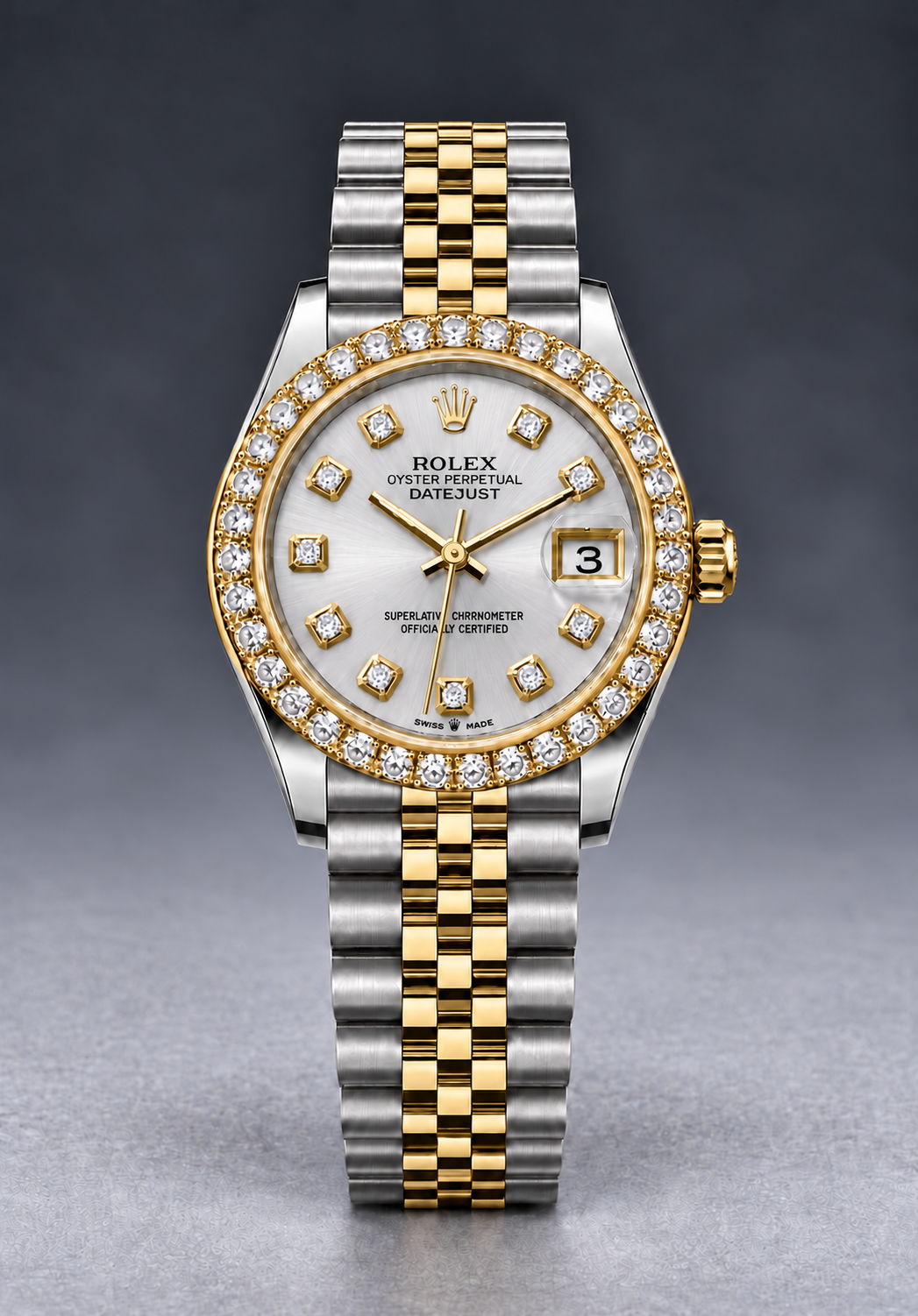 Rolex Datejust 31mm Two-Tone Champagne Dial with Diamond Bezel & Jubilee Bracelet
