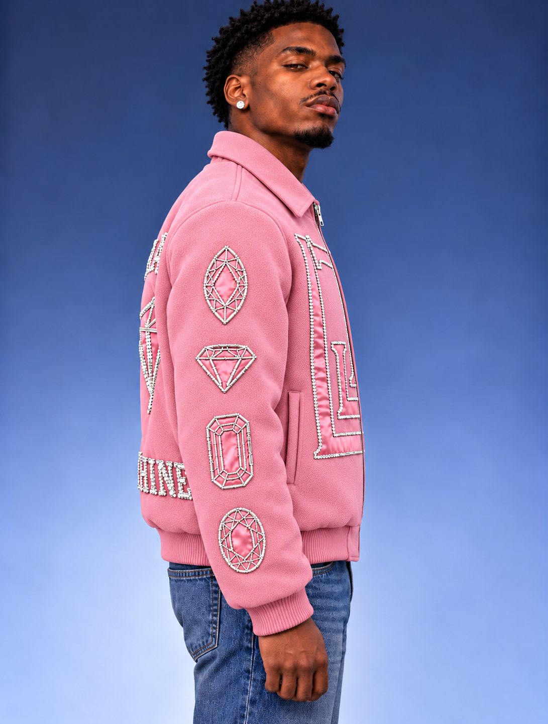 “Real Diamonds Always Shine™ Luxury Men’s Wool Jacket | Limited Edition