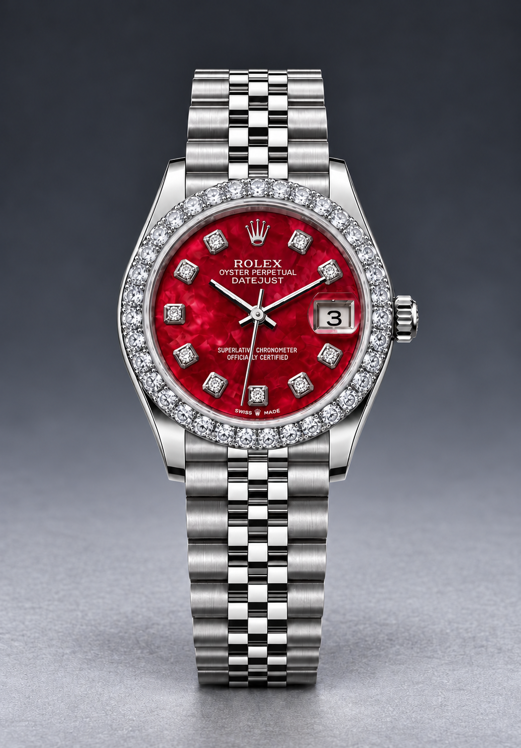 Rolex Datejust 31MM Diamond Silver Dial Super Jubilee Bracelet