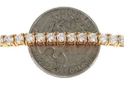 10K Natural Diamond 10 Pointer Tennis Chain