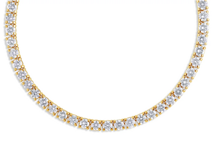 10K Natural Diamond 10 Pointer Tennis Chain