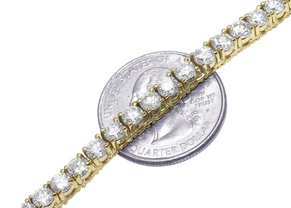 25 Pointer Natural Diamond Tennis Chain Necklace 10K 16"-24"