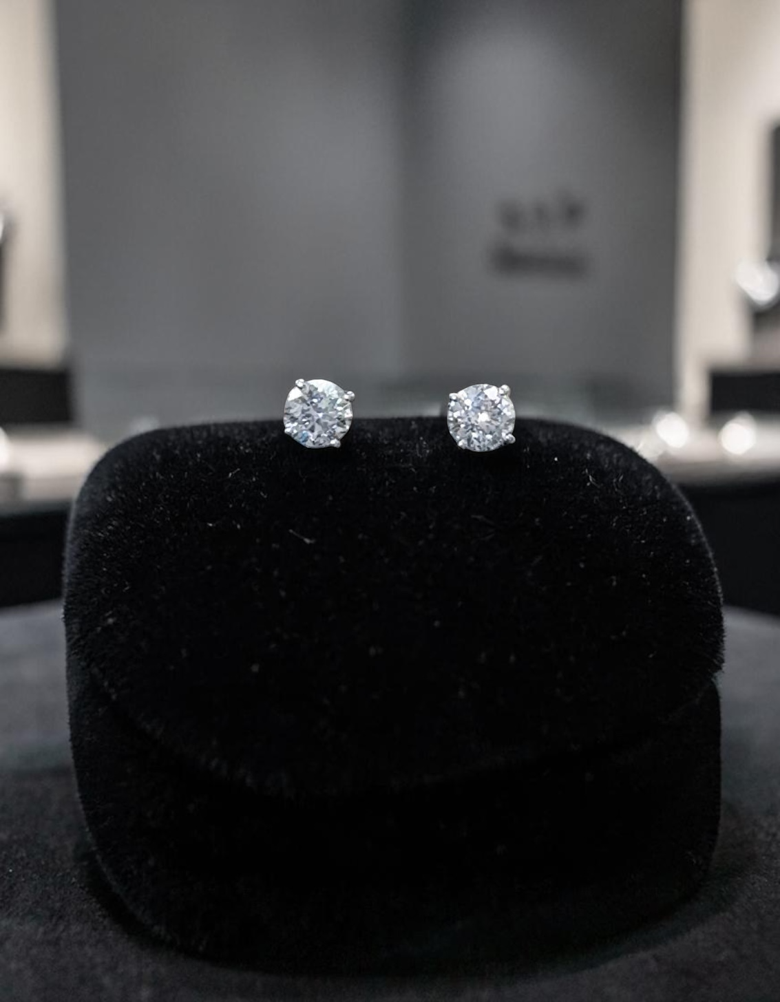 Exquisite 2.01 Carat Total Weight Natural Diamond Studs – Set in 14K White Gold