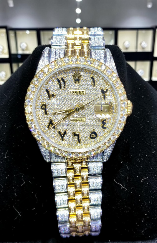 Rolex Datejust 36MM Two-Tone VS1 Diamond Arabic Dial with Gold Bezel & Original Band