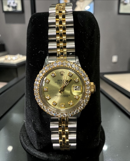 Rolex Datejust 26MM Two-Tone Oyster | Diamond Bezel | Diamond Dial