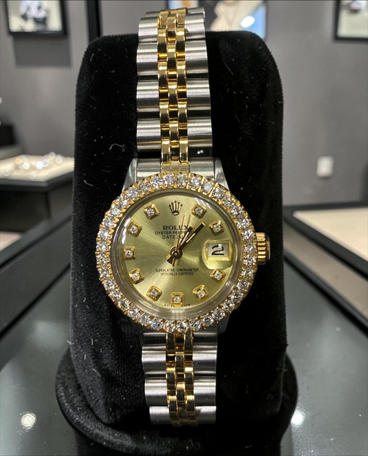 Rolex Datejust 26MM Two-Tone Oyster | Diamond Bezel | Diamond Dial