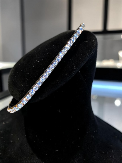 Lab Diamond 7.5” 6.80 Carat 14K White Gold Tennis Bracelet – 8.12 Grams