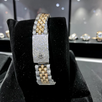 Rolex Datejust Two-Tone Gold & Steel Iced Out – Full Set with Box & Card