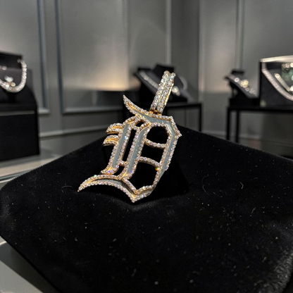 Gold And Diamond D Pendant