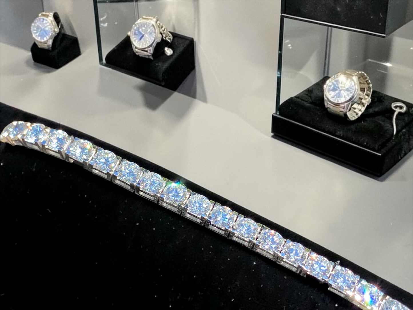 Lab Diamond 7.5” 9.50 Carat 14K White Gold Tennis Bracelet – 9.50 Grams