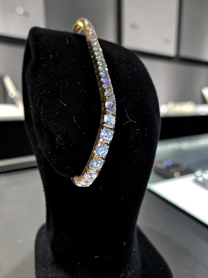 Lab Diamond 7.5” 6.80 Carat 14K White Gold Tennis Bracelet – 8.12 Grams