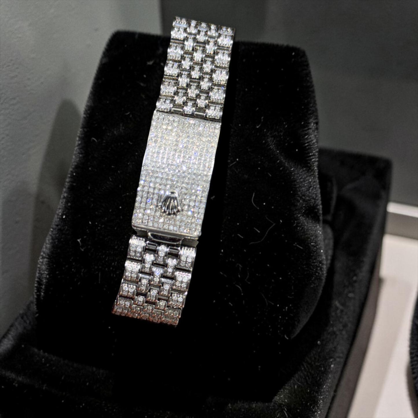 Rolex Datejust 36MM Fully Iced Out – Custom Diamonds on Dial, Bezel & Bracelet – Full Set