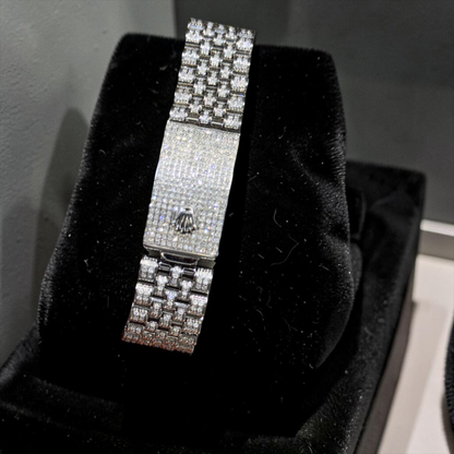 Rolex Datejust 36MM Fully Iced Out – Custom Diamonds on Dial, Bezel & Bracelet – Full Set