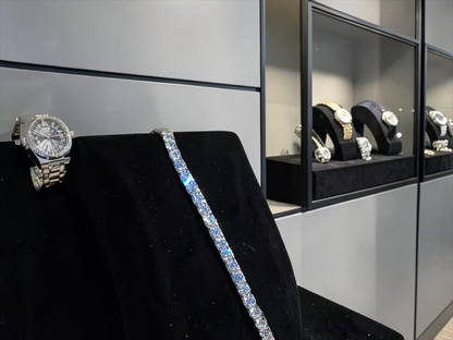 Lab Diamond 7.5” 9.50 Carat 14K White Gold Tennis Bracelet – 9.50 Grams