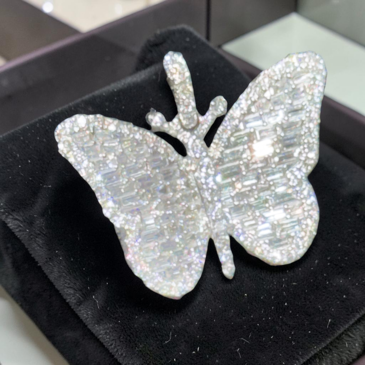 14K Gold Diamond Butterfly Pendant – Yellow Gold & White Gold Options