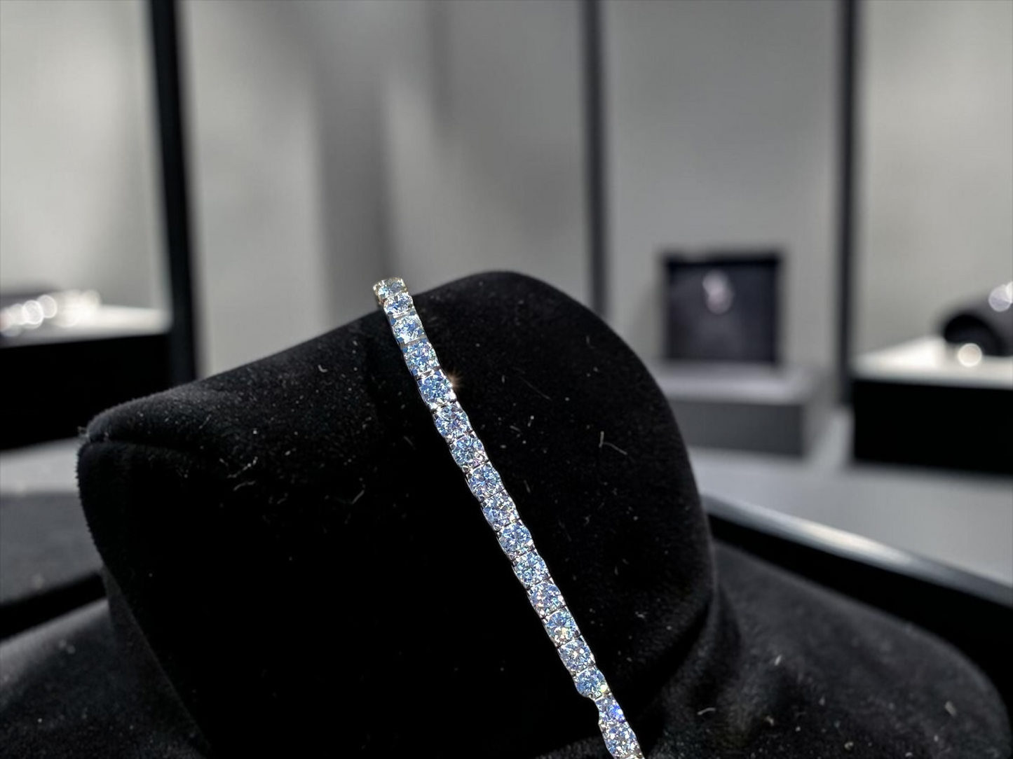 Lab Diamond 7.5” 9.50 Carat 14K White Gold Tennis Bracelet – 9.50 Grams