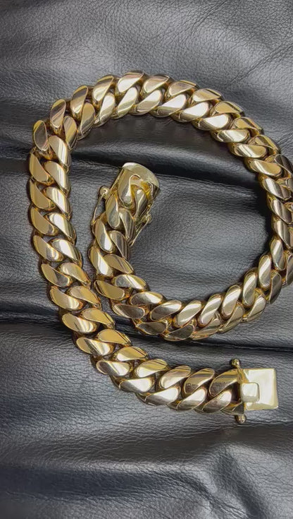 Handmade Miami Cuban Link Chains In 10 & 14k Solid
