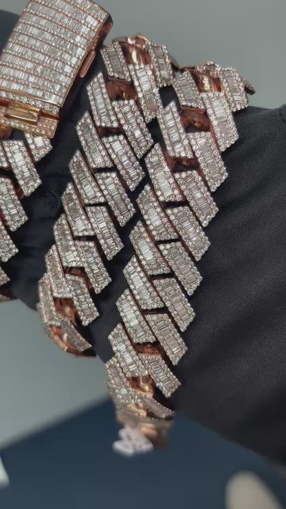 Natural Diamond & Baguette Miami Cuban Chain