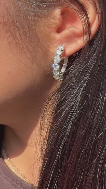 “Eclat Noir” 25 Pointer Natural Diamond Hoops