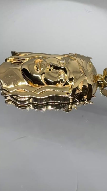 Semi Solid Gold Lazo Jesus Pendant - Designed by Lazo The Jeweller