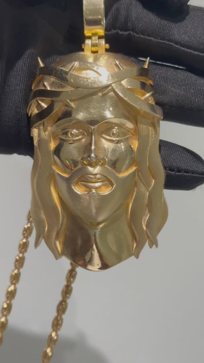 Exclusive Semi-Solid Gold Lazo Jesus Pendant - Crafted by Lazo The Jeweller