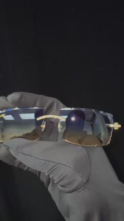 White & Gold Cartier Buffs with 10K Gold & 4.09CT VS Diamonds